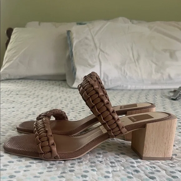 Dolce Vita Braided Tan Sandals - Picture 2 of 3